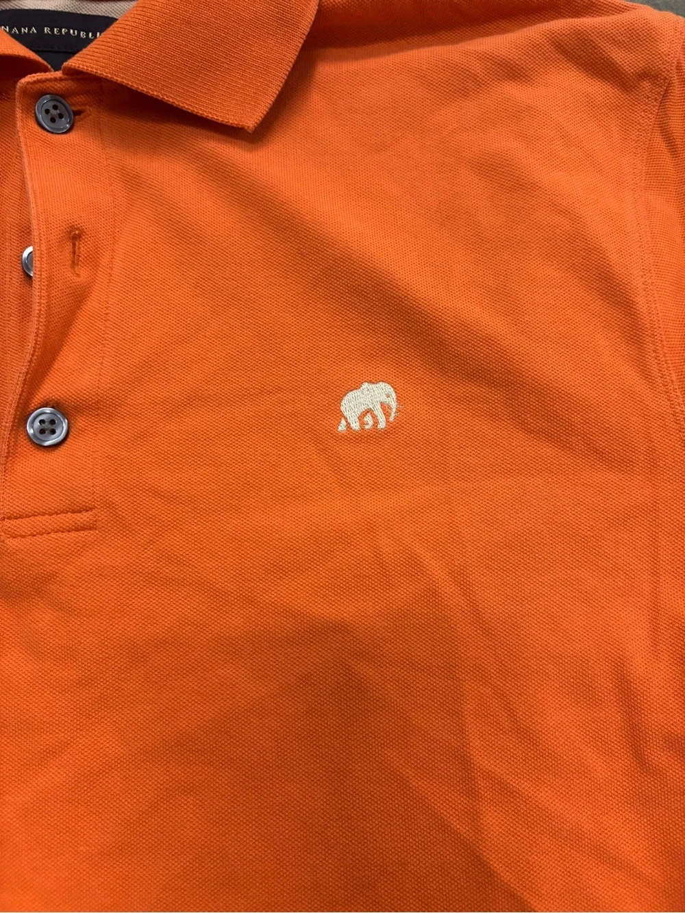 Banana Republic Orange Short-Sleeve Polo
